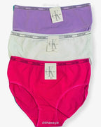 Pack of 3 Classic Cotton Brief Panties – Soft & Comfortable (Mix Colors)