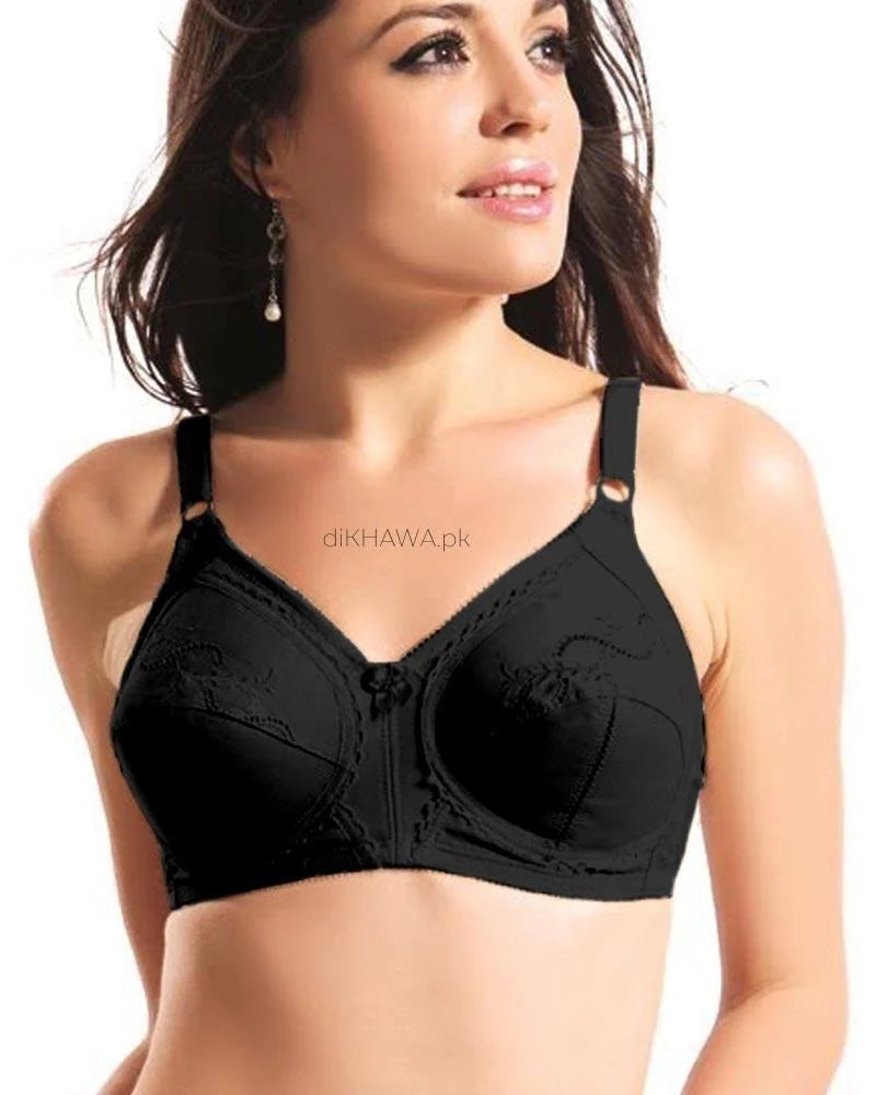 Original Dorine Black Bra – Soft Cotton Everyday Wear