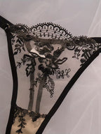 Women'S Multi-Color Daisy Embroidered Lingerie Set, Sheer Mesh Design, Underwire for Lift And Support Bra Set