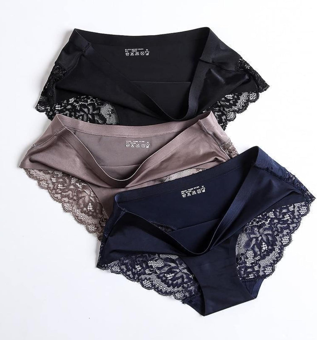 Pack of 3 Soft Cotton Net Panties for Women – Breathable & Comfortable
