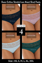 Women's Cotton Stretch Brief Panties – Pack of 4
