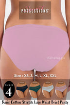 Women's Cotton Stretch Brief Panties – Pack of 4