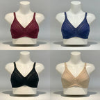 Pack of 4 Classy Cotton Non-Padded Comfortable Bras – Full Coverage